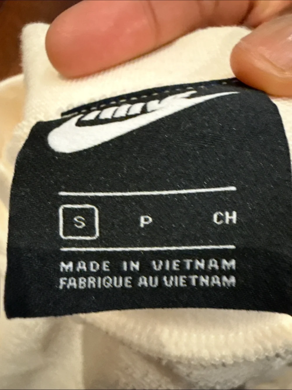 Nike Cream Raw-Seam Crewneck Sweatshirt